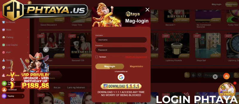 how to login PHTAYA philippines